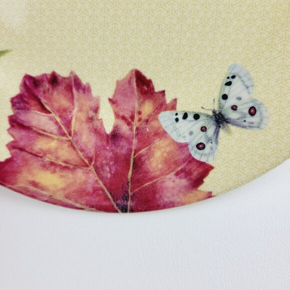 Spode Fruit Haven Salad Plate Butterfly Bee Fruit & Leaves, Fall Autumn Dishes - Picture 5 of 12